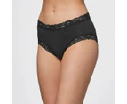 Target Modal and Lace Midi Briefs - Black