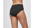 Target Modal and Lace Midi Briefs - Black