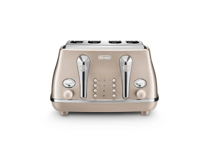 Delonghi SS 4 Slice Toaster - Beige - Neutral