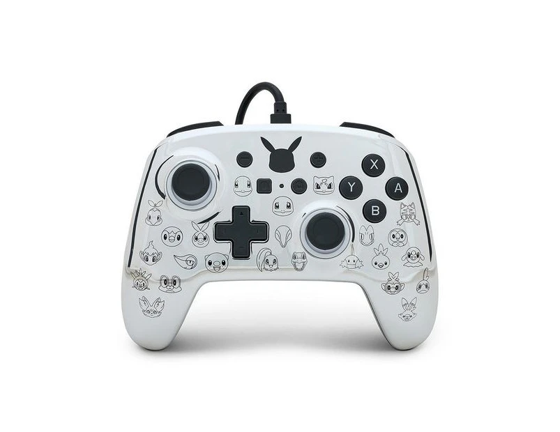 PowerA Enhanced USB Wired Controller Gamepad For Nintendo Switch Pikachu Silver