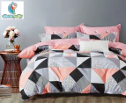 CleverPolly Lila Quilt Cover Set - Blush/Grey