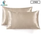 CleverPolly Satin Pillowcase Twin Pack - Champagne 1
