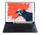 iPad 8th Gen Generation 10.2 Inch 2020 Bluetooth Keyboard Case Cover with Pencil Holder - Black