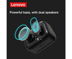 Lenovo TS13 Wireless Bluetooth 5.0 Full-Range Speaker Multi-Function Mirror LED Alarm Clock – Pink