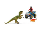 Schleich - Quad Escape From Velociraptor  Dinosaur Figurine Animal Playset