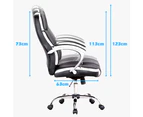 Advwin Executive Office Chair PU Leather Ergonomic High Back Padded Computer Gaming Chair Black