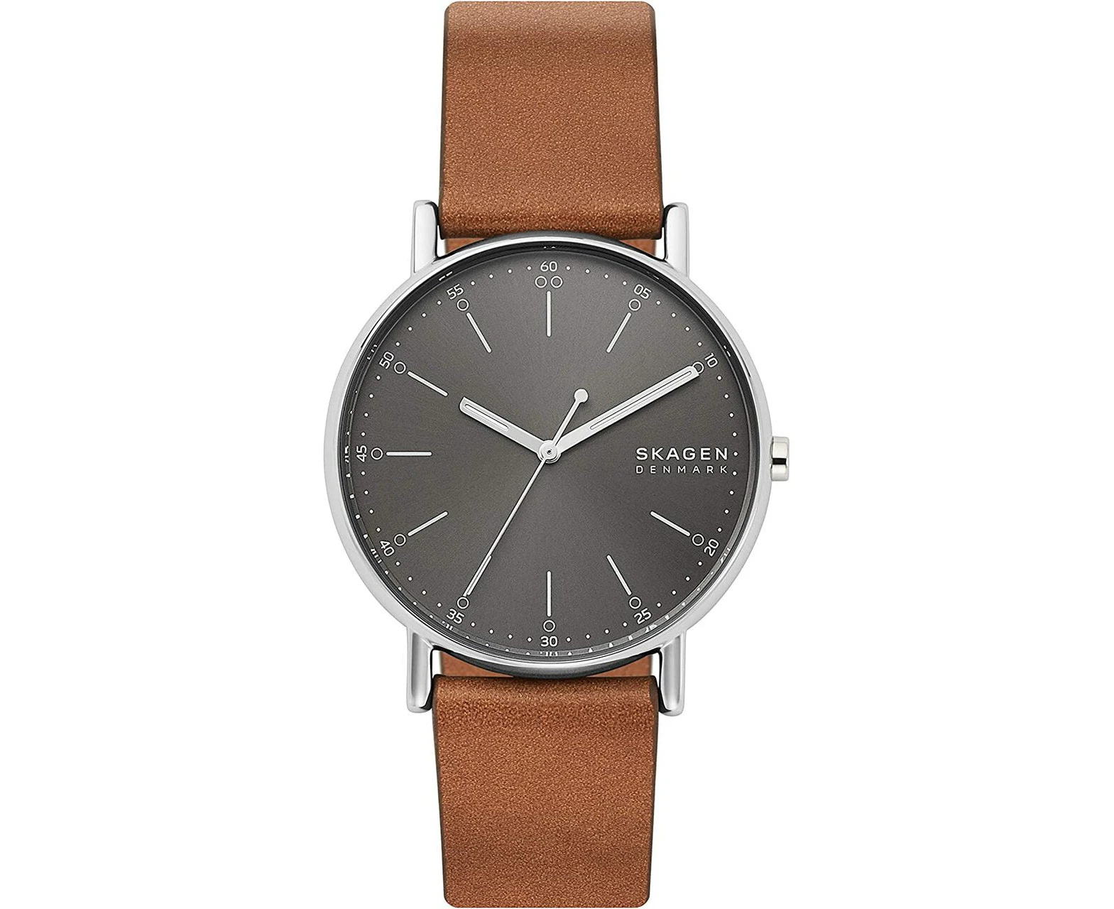 Skagen Signatur Three-Hand Brown Leather Mens Watch SKW6578