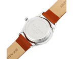 Skagen Holst Multifunction Stainless Steel Quartz Skw6086 Men's Watch Charcoal Dial, Brown Leather Strap