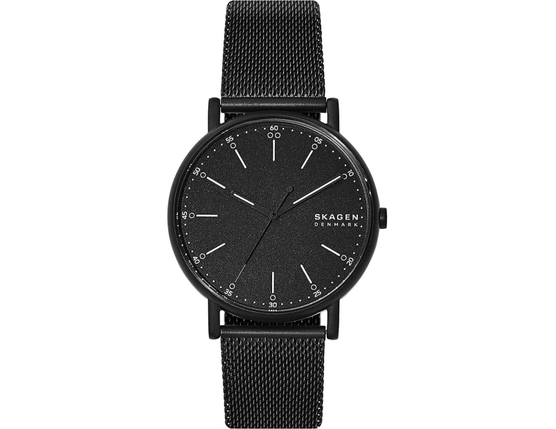 Skagen Signatur Three-Hand Midnight Steel Mesh WatchSKW6579