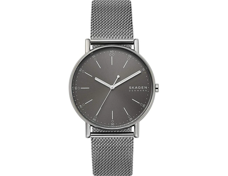 Skagen Signatur Three-Hand Gray Steel Mesh Watch SKW6577