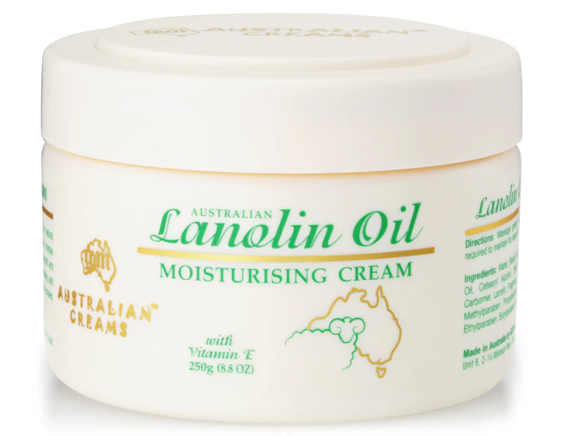 Australian Creams Lanolin Oil w/ Vitamin E Day Cream Moisturiser 250g