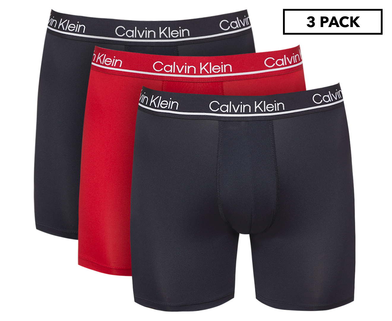 Calvin Klein Men's Boxer Briefs 3-Pack - Black/Shoreline/Scooter ...