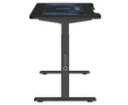 ONEX GDE1400 Electric Tempered Glass RGB Height Adjustable Gaming Office Desk - Black