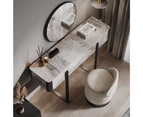 Nailer Ceramic Vanity Table with Stool and Mirror/vanity table/Dressing table with drawers - Gold