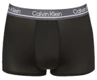 Calvin Klein Men's Microfibre Low Rise Trunks 3-Pack - Black/Scooter/Turbulence