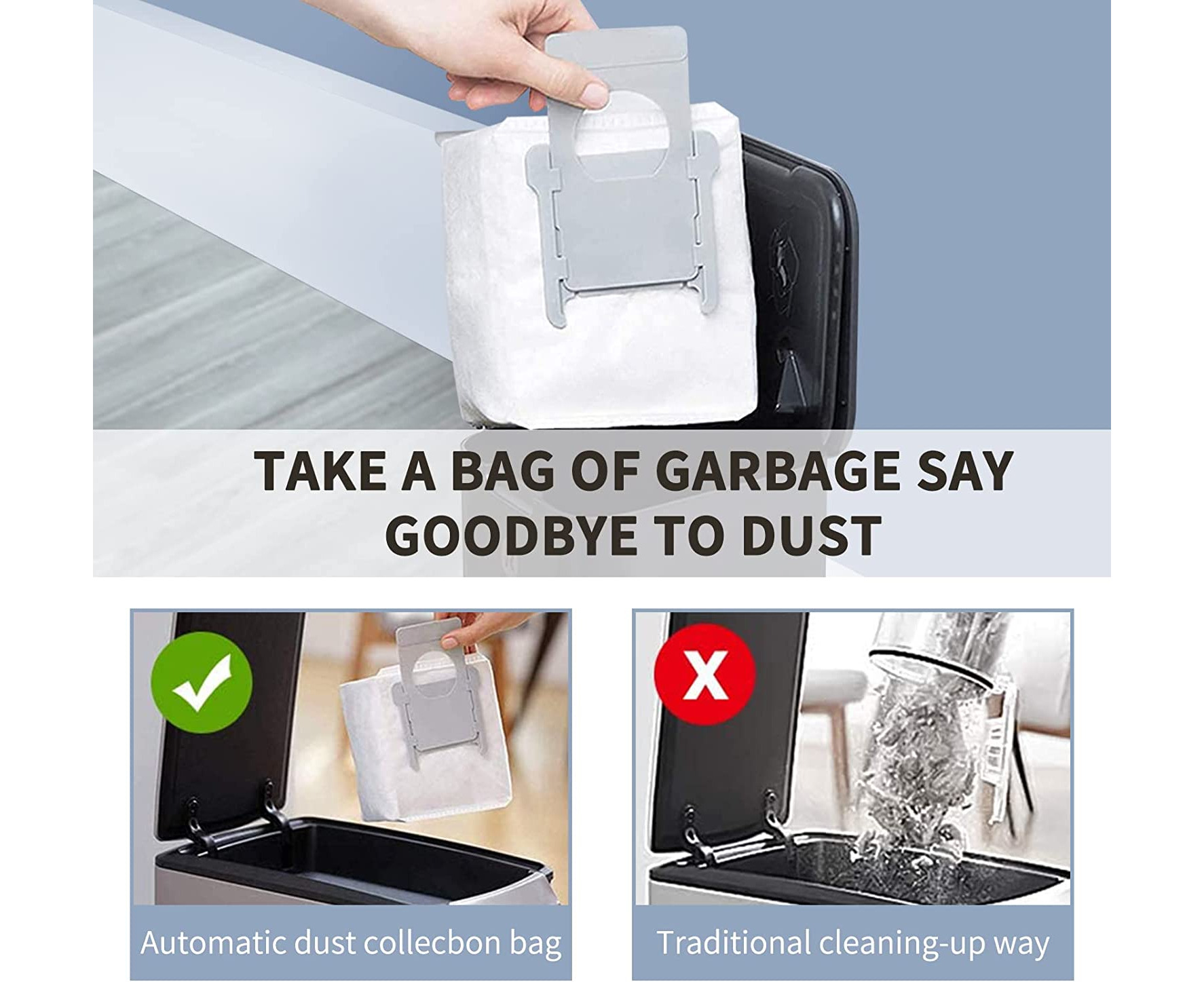12 Packs Eco-Friendly Disposal Vacuum Dust Bags For iRobot Roomba