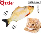 Qttie Cat Toys Soft Plush Wagging Realistic Fish