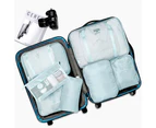 8 Set Travel Luggage Organizer Packing Organisers,Blue(Inclues one free Gift as seen on photo)