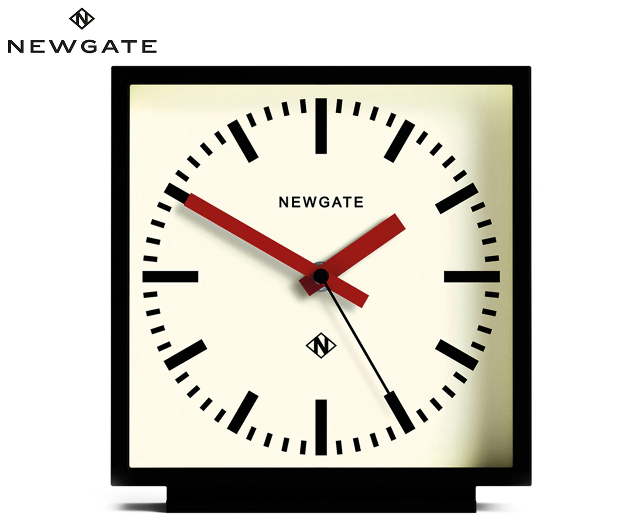 Newgate Amp Mantel Clock Black With Red Hands