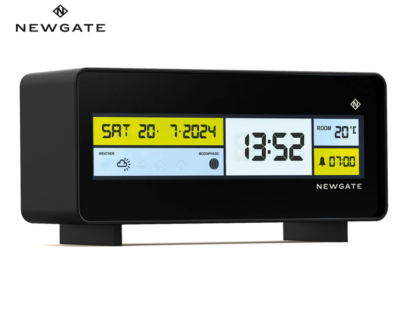 Newgate Futurama Lcd Alarm Clock Black Case Black Lens