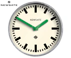 Newgate Luggage Wall Clock Galvanised Green Hands