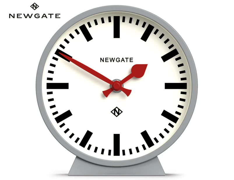 Newgate Railway 16cm Mantel Clock - White/Posh Grey