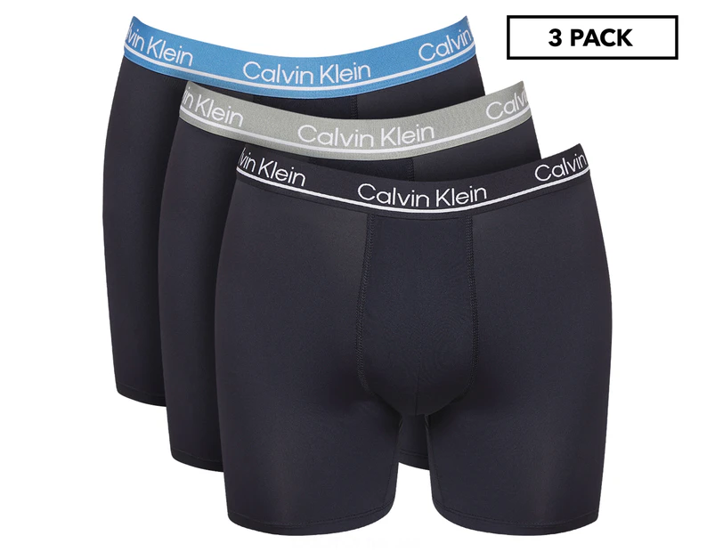 Calvin Klein Men's Boxer Briefs 3-Pack - Black/Shoreline/Regatta Grey