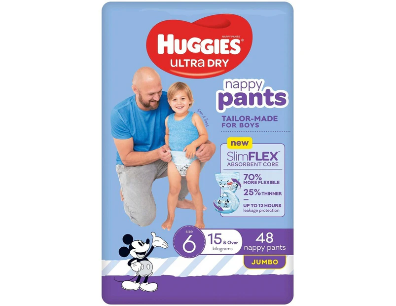Buy Huggies Ultra Dry Convenience Nappy Junior Boy Pants Size 6 at