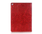 Red Faux Crocodile Leather Cover for Apple iPad Pro 9.7" Card Case