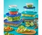 Pyrex 18-Piece Simply Store Glass Food Container Set - Clear/Blue 5