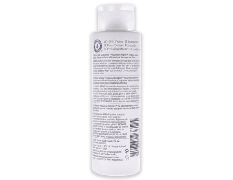 Pure Volume Conditioner by ABBA for Unisex - 8 oz Conditioner