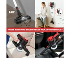 Advwin 3 in 1 Cordless Vacuum Cleaner 12KPa Powerful Handheld Wireless Vacuum Cleaner with LED Light for Car Pet Hair Carpet Hard Floor Red