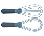 Joseph & Joseph Twist 2-in-1 Flat/Balloon Kitchen Baking Cooking Whisk Blue