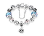 Boxed Pandora Inspired Full Set Beaded Charm Bracelet