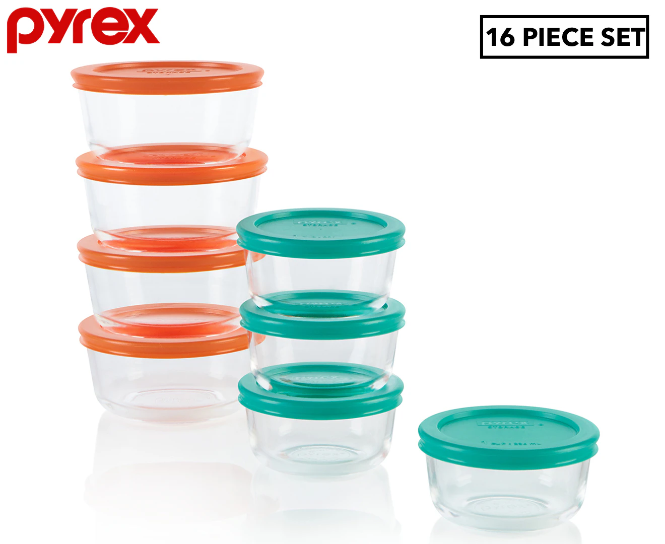 Pyrex 22 Piece Simply Store Fresh Food Storage Glass Container Set Plus  Lids USA