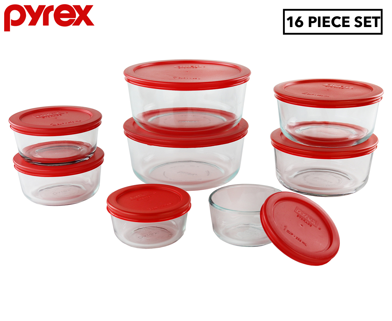 pyrex storage plus set 14 piece