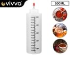 Vivva 6pcs 500ML Sauce Bottle Measuring Squeeze Crafts Bottle Condiment  Dispenser 1