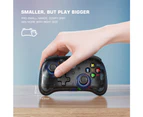 black--GameSir T4 Mini Wireless Wired Bluetooth RGB Light Game Controller Gamepad with Turbo for Switch Android for iOS Windows