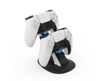 white--iPlay HBP-256 f Charging Dock or PS5 Game Controller Dual Aircraft Charger For PS5 Gamepad Charging Dock Station With LED Indicator