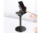 Telescopic Height Mobile Phone Holder Multi-Angle Adjustable Desktop Stand for iPhone 12 Devices below 6.5 inch