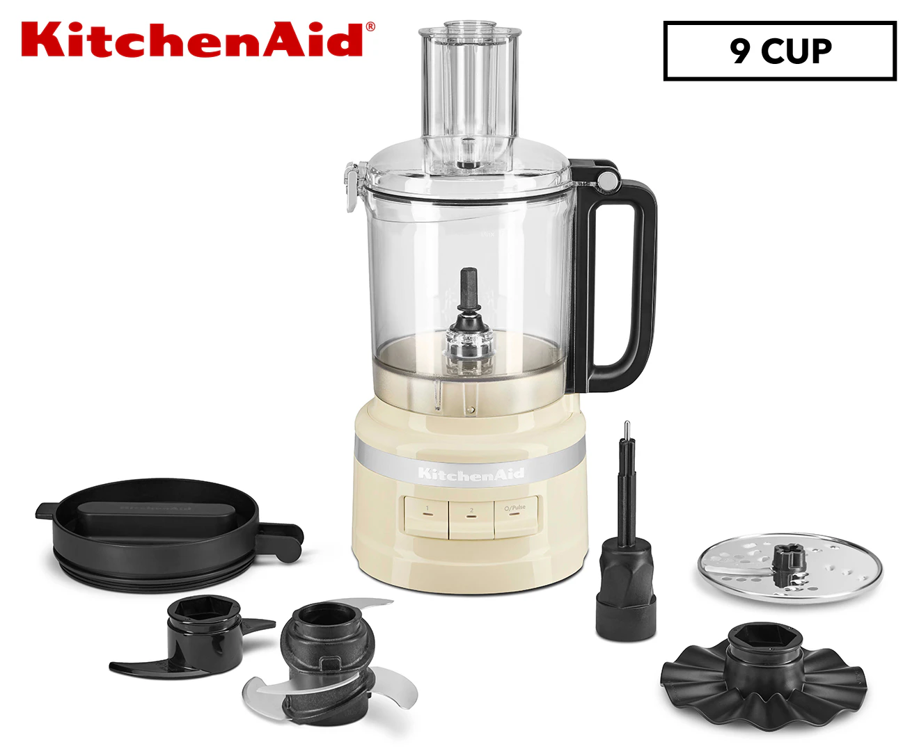 KitchenAid KFP0921 9-Cup Food Processor   39X31.5X24.6cm   - Almond Cream