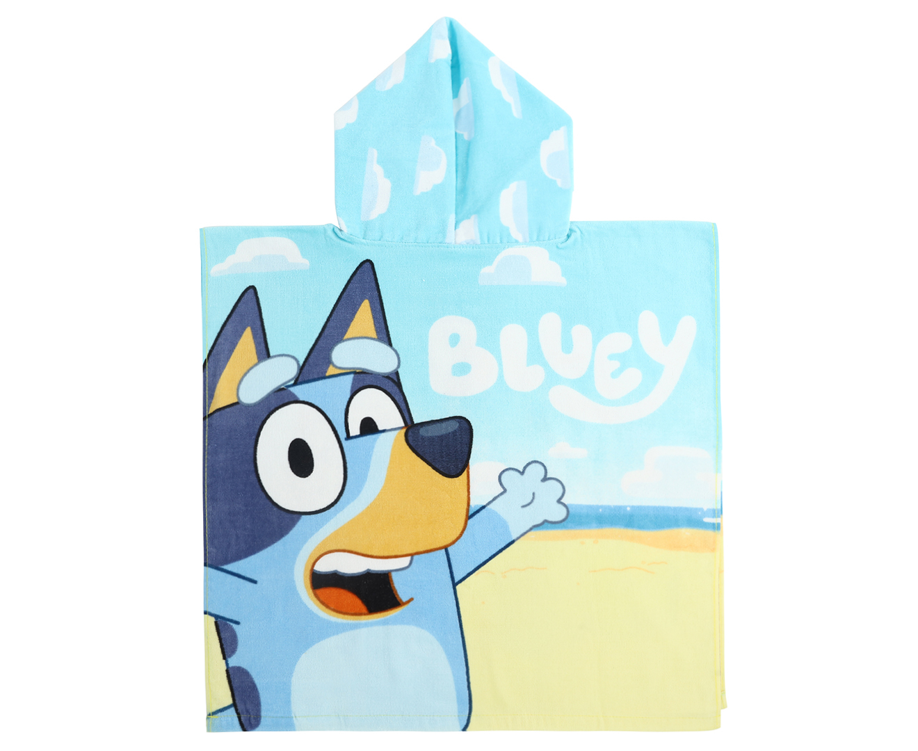 Bluey Friends Hooded Towel Light Blue Catch