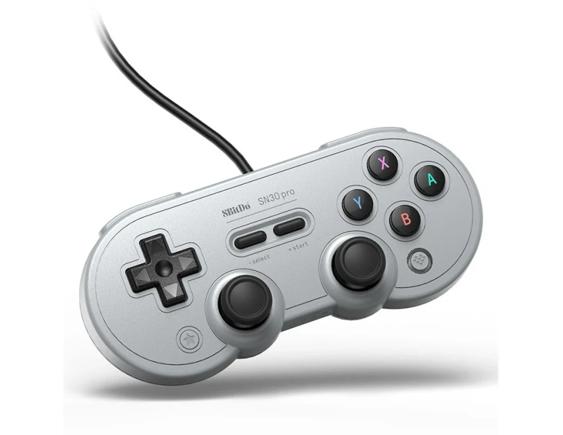 8Bitdo SN30 PRO USB Wired Gamepad Joystick for Swith / Steam / PC (Grey)