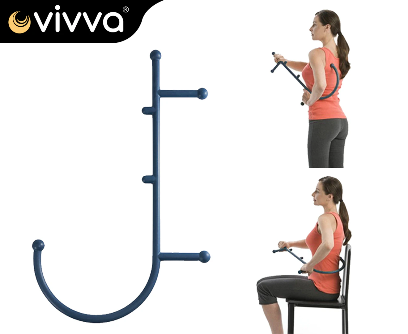 Vivva Theracane Trigger Point Self Massage Tool Acupressure