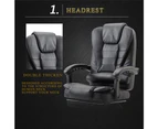 Foret Executive Office Chair PU Leather Massage Computer Gaming Gas Lift Seat