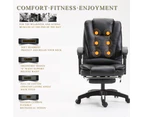 Foret Executive Office Chair PU Leather Massage Computer Gaming Gas Lift Seat