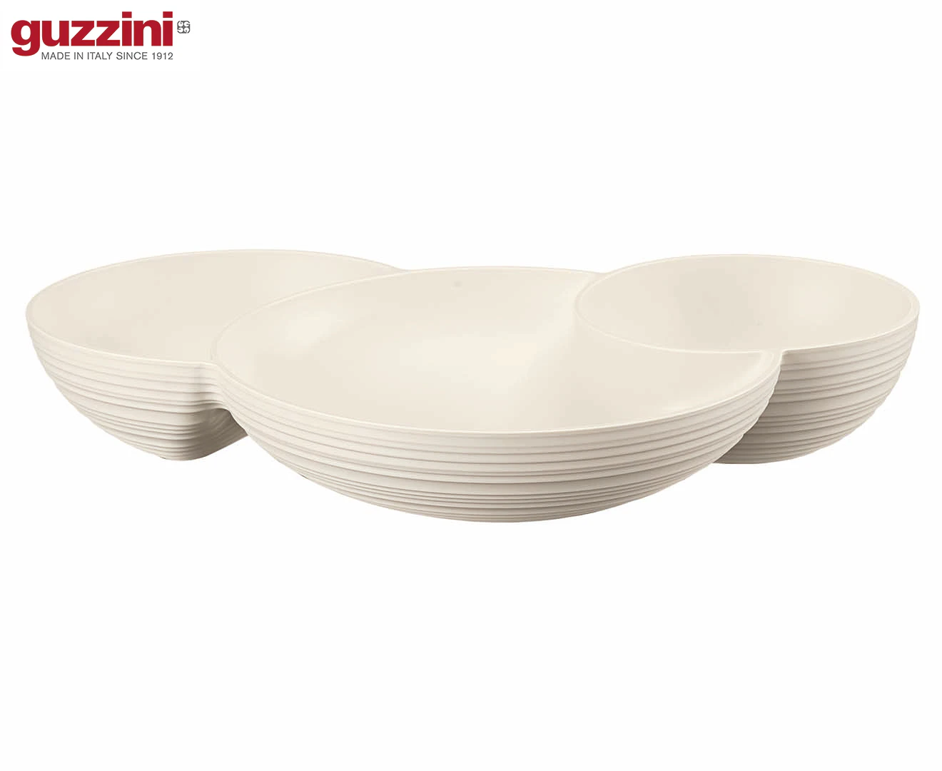 Guzzini Earth Tierra 29.5cm Hors D'oeuvres Plastic Serving Dish/Plate White