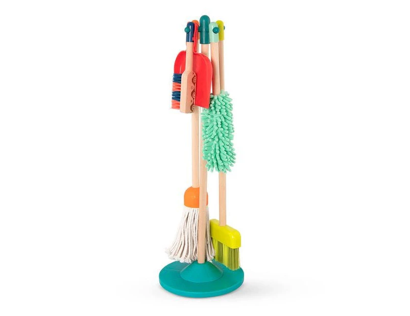 B. toys - Clean ‘n’ Play - Wooden Cleaning Playset