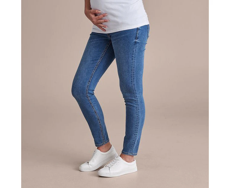 Target Maternity Skinny Over The Belly Full Length Jeans - Blue