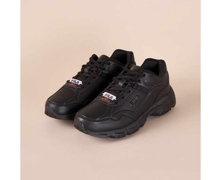 Fila Womens Totona PU Sneakers Black Catch